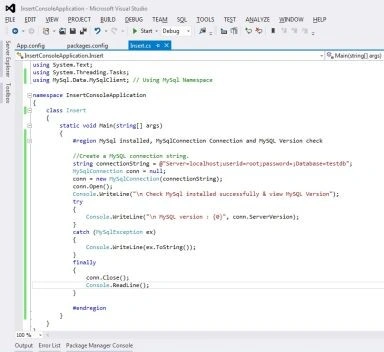 console application code