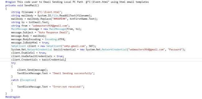 Send Email code