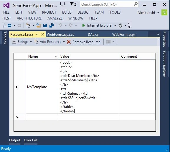 Working with Resource File