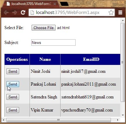 Sending File