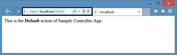 Running Default Controller