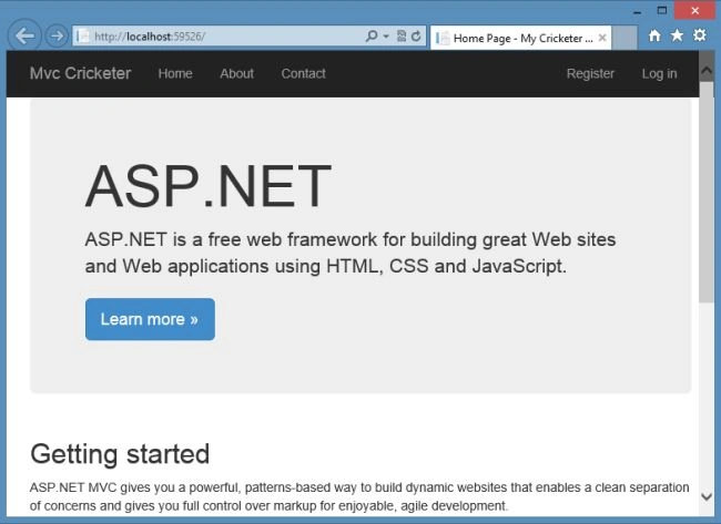 Mvc 5 Home Page