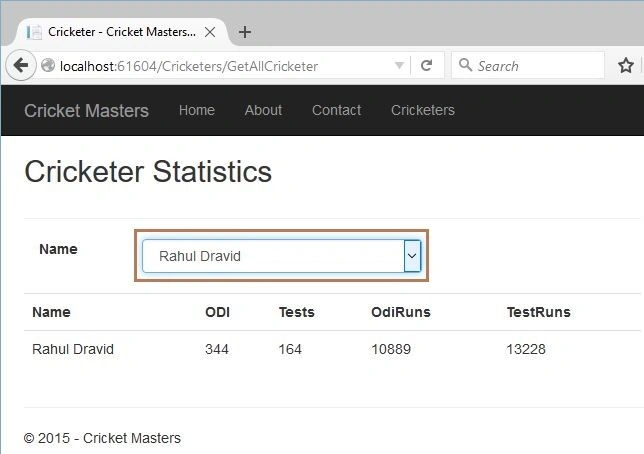 Binding Data in View in MVC 5