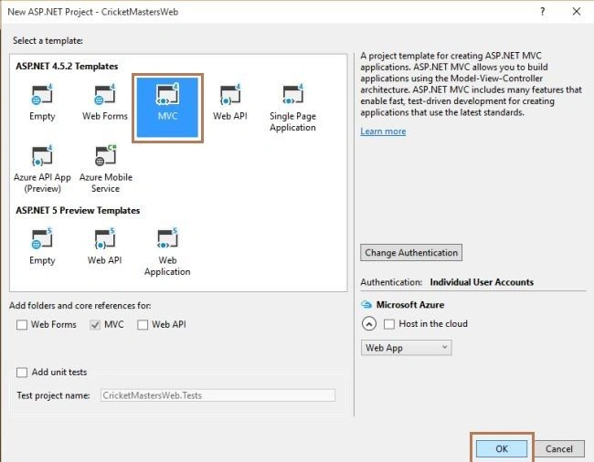 MVC Project Template