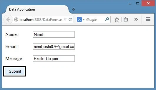 Accessing Fom in Application