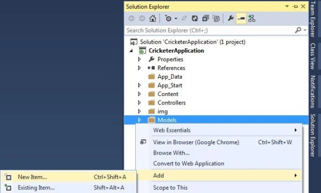 Solution Explorer