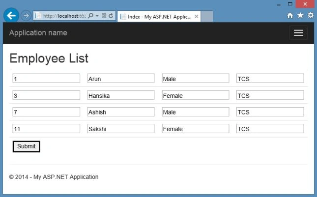 Dispalyining Veiw of Controller in Mvc