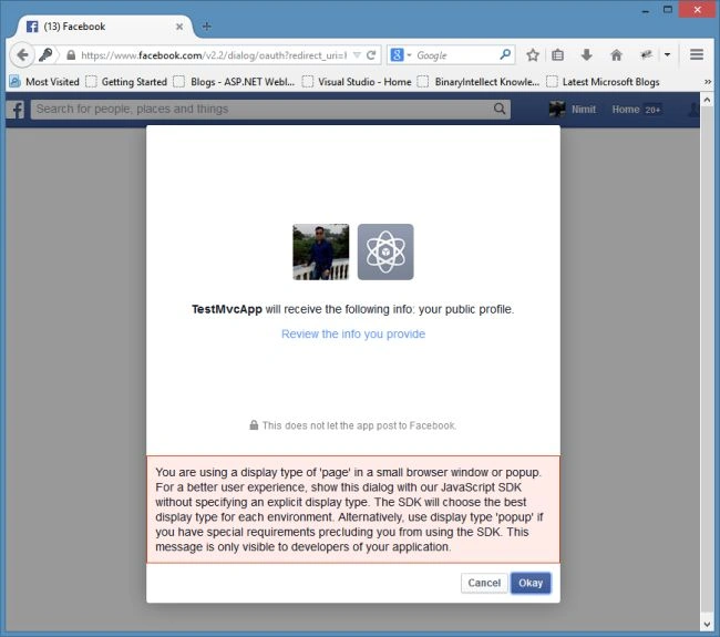 Fb App Confirmation