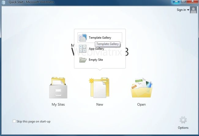 Create New Template in Web Metrix
