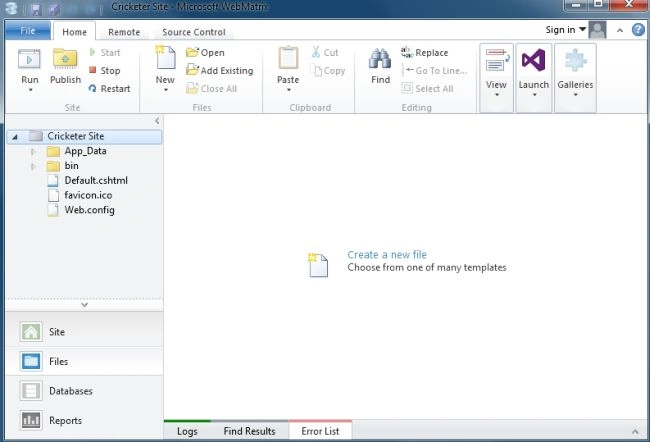 Site Structure in Web Metrix