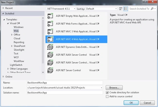 Create Mvc Application