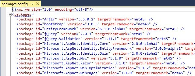 Updated Packages Configuration File