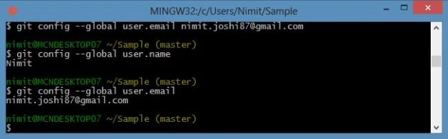 Watching UserName and UserEmail on Git