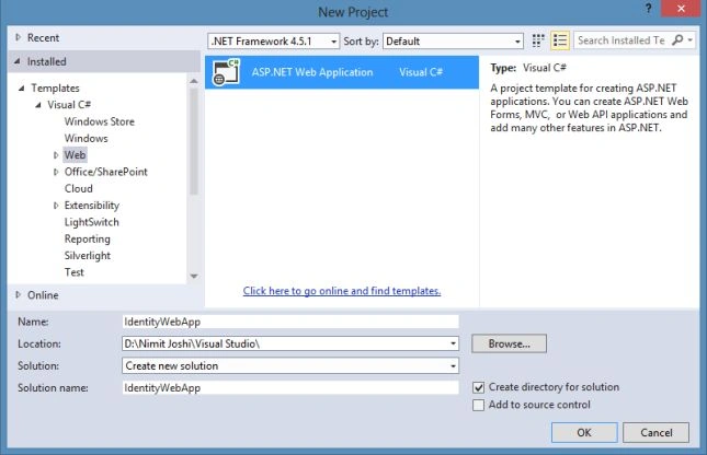 Creating ASP.NET Web Application