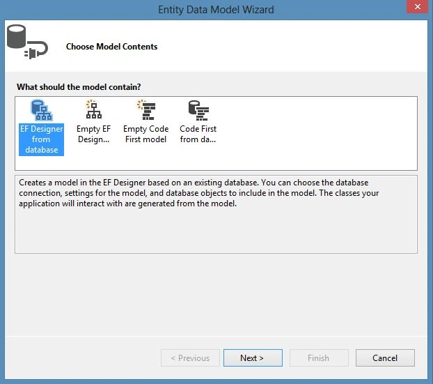Updgraded Entity Data Model Wizard