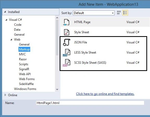 Add New Item Template in VS 2013