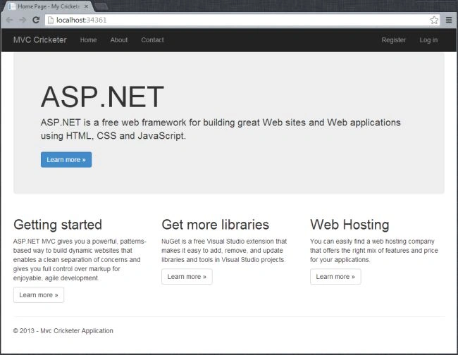 Full Mvc App Home Page