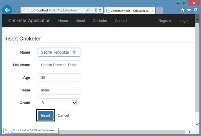 Creating New Records in Web Forms