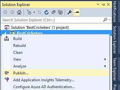 Publishing Web App in Azure