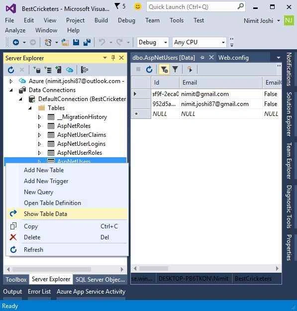 SQL Database Verification