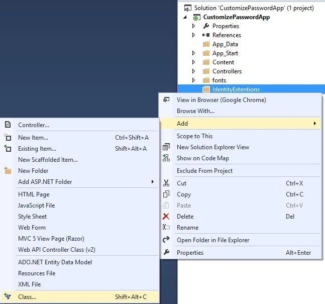 Adding Class in MVC