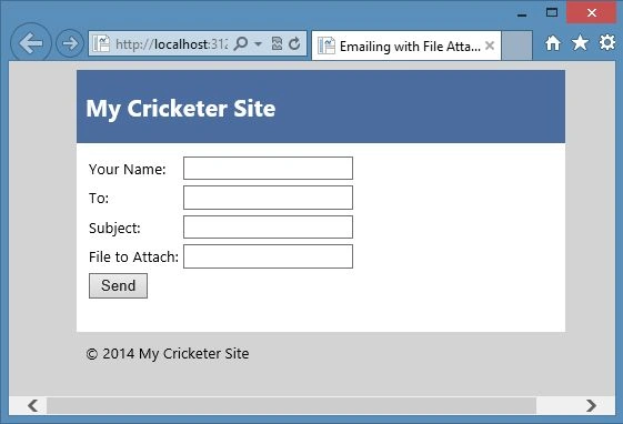 Email Page with Attachment in WebMatrix