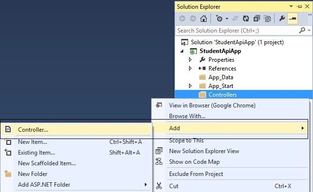 Adding Controller in Application