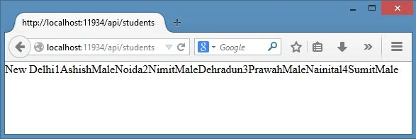 Calling Api Controller Method in Firefox