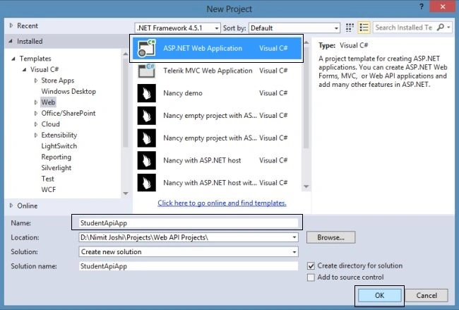 Creating Web Application