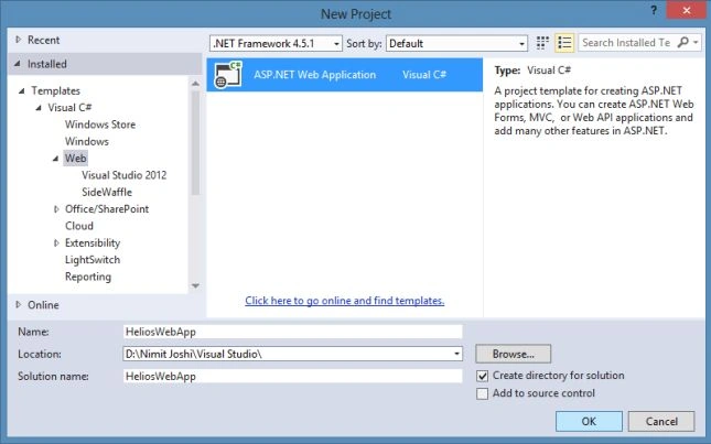 Creating ASP.NET Web Application