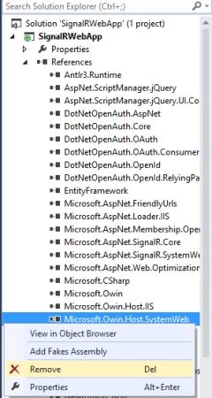 Removing OwinHost Reference