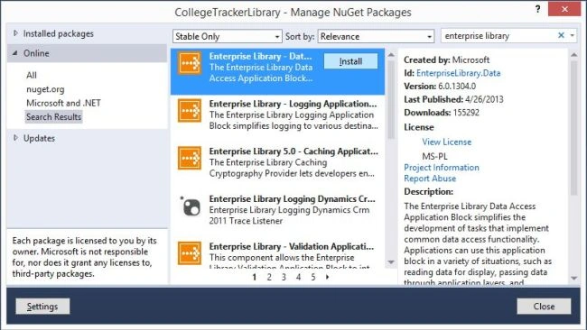 Installing Enterprise Library-