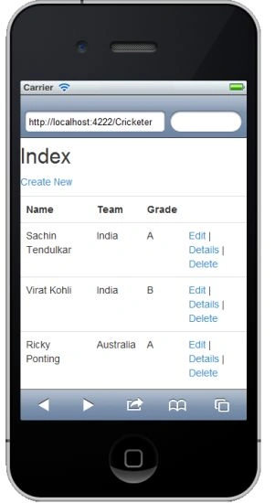 Default Page in iPhone Simulator