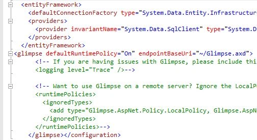 Glimpse in WebConfig