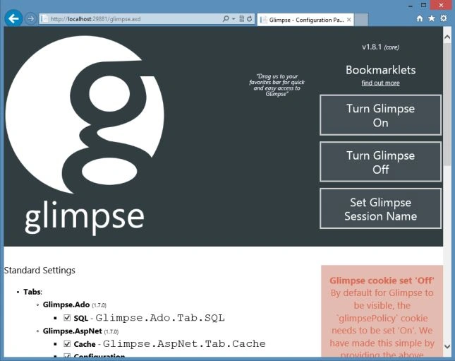 Turn on Glimpse