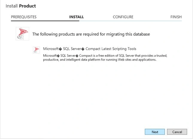 Installing SQL Server Compact in WebMatrix
