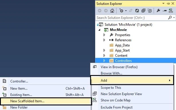 Adding New Scaffolded Item