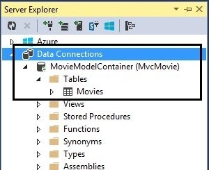 Generated Table in Server Explorer