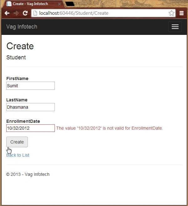 Validation in MVC