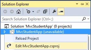 Edit the Unloaded Project