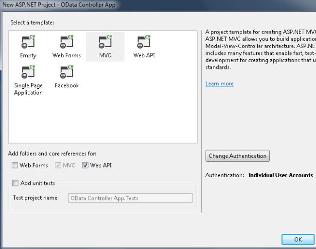 MVC Template with Web API
