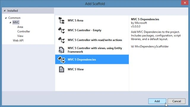 MVC 5 Dependency