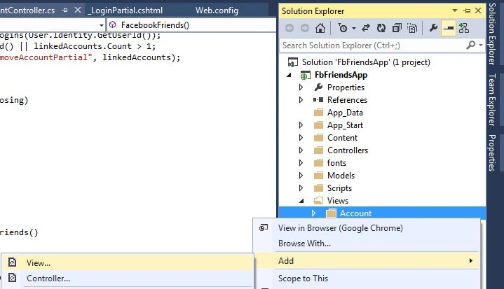 Adding View in MVC