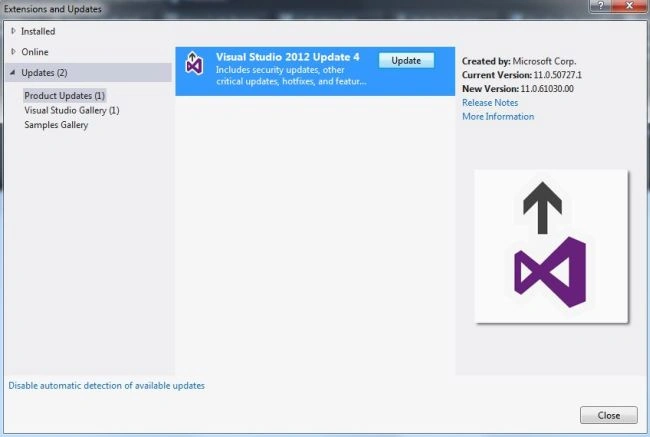 Visual Studio 2012 Update
