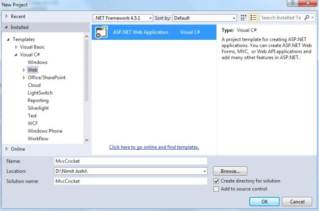 Create Web Application