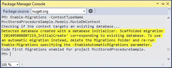 Enable Migration in Package Manager Console