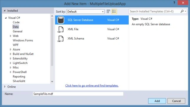 Creating Sql Server Database File