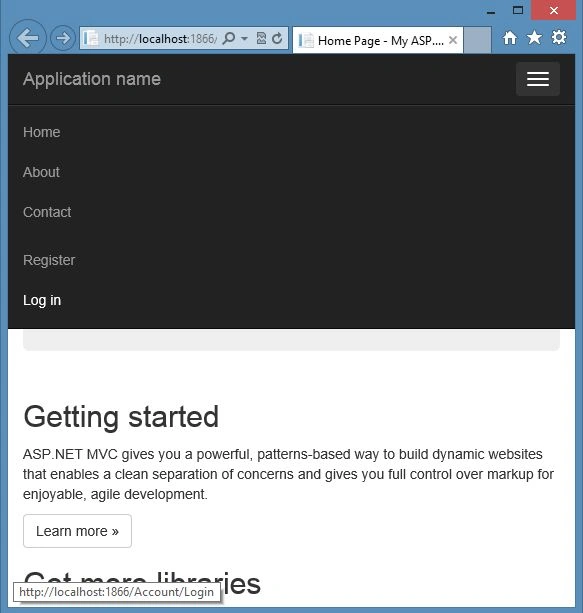 LogIn in MVC 5 Application