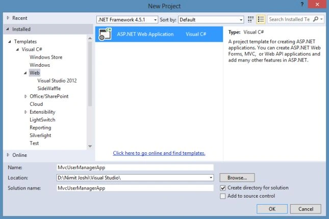 Creating ASP.NET Web Application