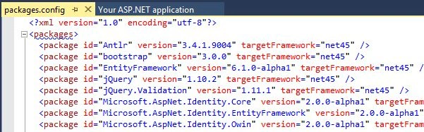 Packeges File in MVC